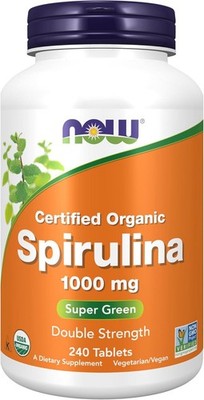 NOW Foods Spirulina Double Strength, 1000 mg Organic - 240 Tablets