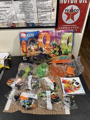 LEGO City Stuntz 60339 Double Loop Stunt Arena *Retired* 100% Complete Open Box