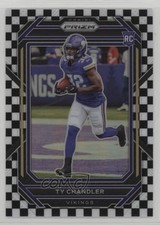 2022 Panini Prizm Rookies Black & White Checker Prizm Ty Chandler #348 1e3h