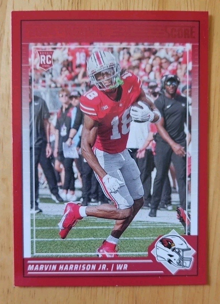 2024 SCORE RED FOIL ROOKIE PARALLEL #305 MARVIN HARRISON JR CARDINALS