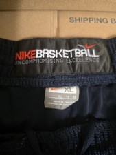 Vintage 90s Nike Basketball "Uncompromising Excellence" Mesh Shorts Navy XL