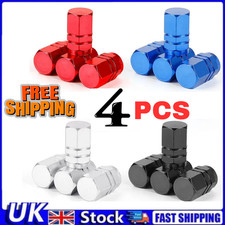 X 4 Tyre Valve Dust Caps Hex Car Bike Motorcycle Alloy UK Seller FITS ALL CARS