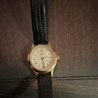 Timex Women’s Vintage 1970s Manual Wind Dress Watch Gold Case White Dial