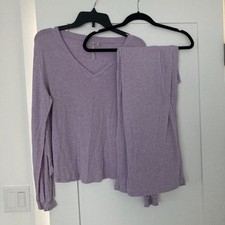 Soma Lilac Womens M Two-piece Long Sleeve Pajama Set Lounge Sleepwear Long Leg