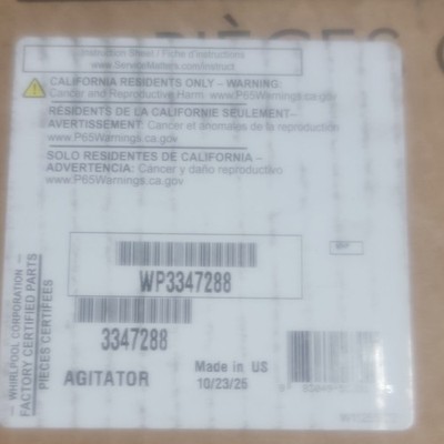 Whirlpool WP3347288 Agitator White for Washing Machine Compatible with 3347288