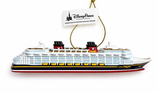 Disney Parks DCL "Dream" Christmas Tree Ornament Miniature Ship