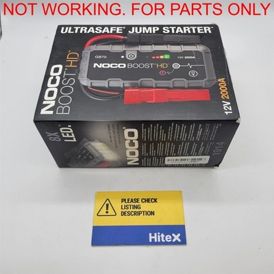 NOCO Boost GB70: 2000A UltraSafe Jump Starter   12V [GB70] -NOT WORKING-