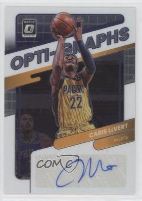 2021-22 Panini Donruss Optic Opti-Graphs 12/99 Caris LeVert #OG-CLV Auto 07mp