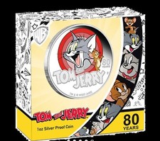 Tuvalu 2020 - 80 Jahre "Tom & Jerry" - 1 Oz Silber - Aufl.: 2.500 Stück