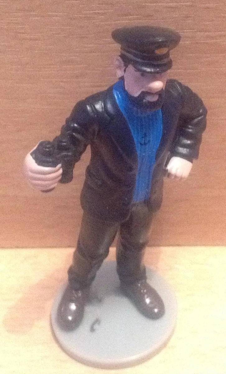 FIGURINE PVC TINTIN KUIFJE HERGE PION D' ECHEC LE FILM HADDOCK AVEC JUMELLES