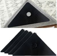 4 StüCk Teppichstopper Anti-Rutsch Pads, Selbsthaftende Teppich Antirutschunterl