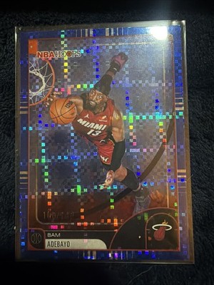 Bam Adebayo 2025-26 Topps Hoops Pixel Burst Blue /149 #37 Miami Heat
