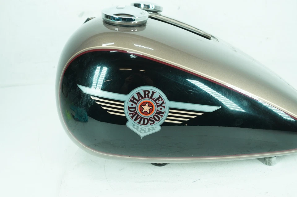 04 Harley Softail FLSTFI Fat Boy OEM tanque de combustível gasolina reservatório efi amassado - Imagem 3 de 4