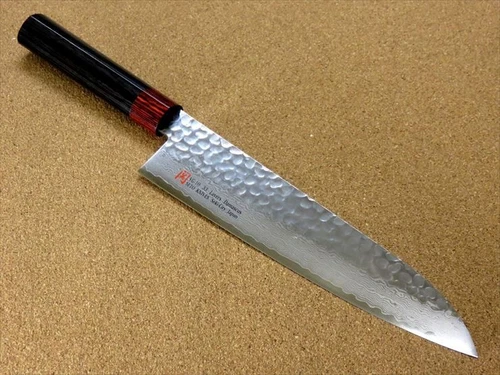 Japanese Kitchen Gyuto SETO ISEYA-I Chef Knife 210mm 8.3" Damascus Hammered Seki