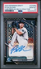 2024 Bowman Draft Ryan Sloan Black Xfractor Auto PSA 10