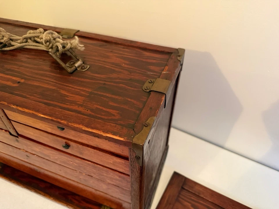 Antique Machinist 6 Drawer Tool Chest Box - Image 4 of 4