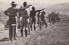 1939 Press Photo Col. William Aird & Officers at Pistol Range at Camp Bonneville