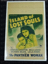 ISLAND OF LOST SOULS 1932 * BELA LUGOSI * CHARLES LAUGHTON * HORROR MOVIE POSTER