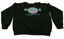 Vtg. Hard Rock Cafe Washington DC Large Black Sweatshirt Made in USA