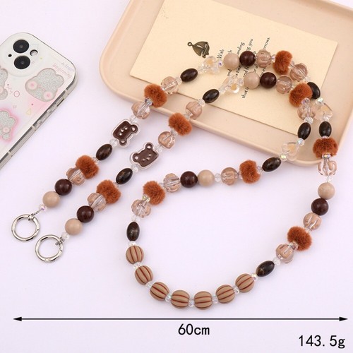 Chain Beaded Phone Chain Multi-function Wrist Strap New Crossbody Bag Strap - Photo 5 sur 6