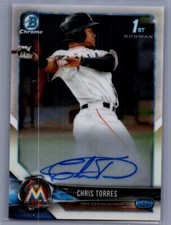 2018 Bowman Chrome #BCPA-CT Chris Torres Prospects Autographs