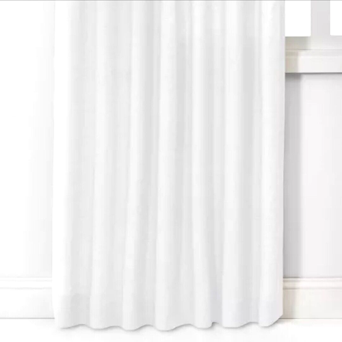 1 Pair 54 x 95 Light Filtering 100% Linen Curtain Panels - White - Threshold - Picture 10 of 10