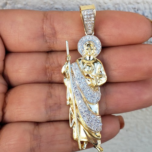 Big 14k yellow Gold Saint Jude Pendant 