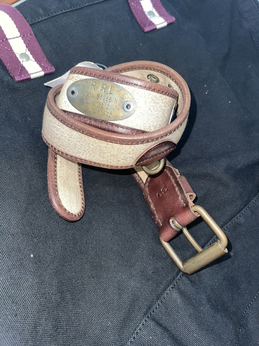 RRLベルト サイズ28 RRL Ralph Lauren Double RL Vintage Military Canvas Leather