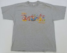 Rare Vintage WALT DISNEY World Mickey Mouse Goofy Donald Pluto T Shirt 90s SZ L