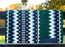 Western Show Horse Riding Handmade Saddle Pad Wool in 34 42