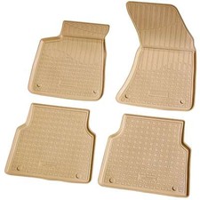 3D Gummi Fussmatten passend für AUDI A8 D4 4H | BJ 2010 - 2017 | beige