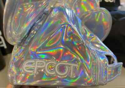 Disney Epcot Center Retro Logo Silver Holographic Mickey Ear  display picture 1
