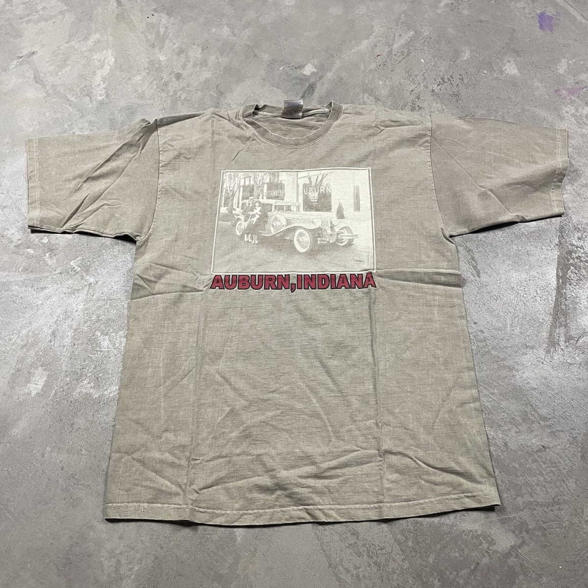 Vintage Auburn Automobile Indiana Classic Cars T Shirt 90s XXL