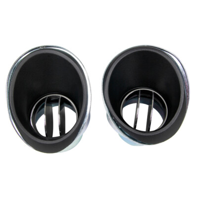 CJ Classics Air Conditioning Vent Registers Black Textured Pair With Chrome A...