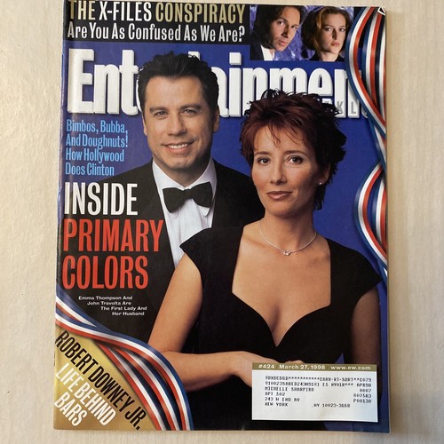 Emma Thompson, John Travolta - Entertainment Weekly Magazine 1998 Near Mint Cond
