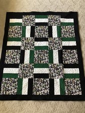 Cow pattern Quilt Holstein Handmade Longarm Quilted Twin Size