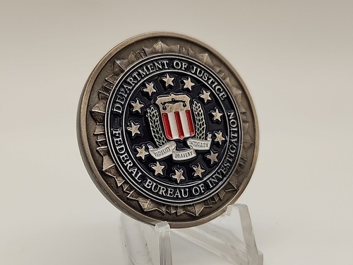 FBI DEPARTMENT OF JUSTICE MIAMI FLORIDA CHALLENGE COIN - Picture 5 of 7