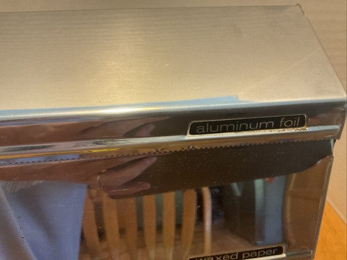 VINTAGE RARE 3 PLACE "PANTRY QUEEN" PAPER TOWEL, FOIL, WAX PAPER DISPENSER - Picture 4 of 9