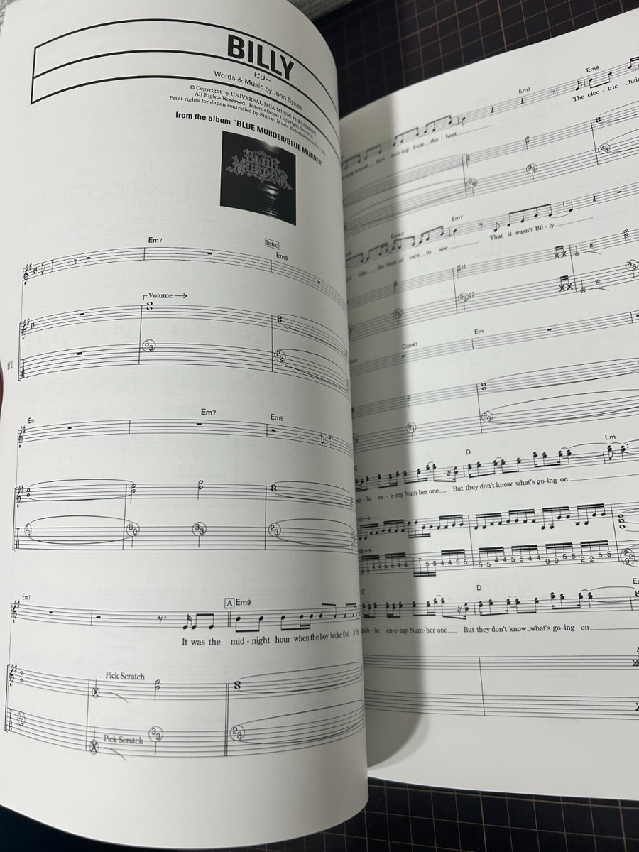 John Sykes Collection Guitar Score TAB Japanese Sheet Music Book