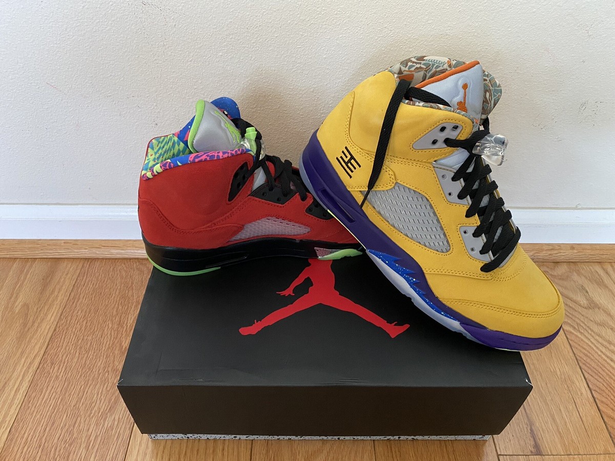 NIKE／AIR JORDAN 5／What The／Suede／CZ5725-700／27cm／左赤右黄