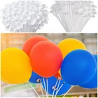 Transparent Balloon Stick & Cups Happy Birthday Latex Balloons Clear Party Decor