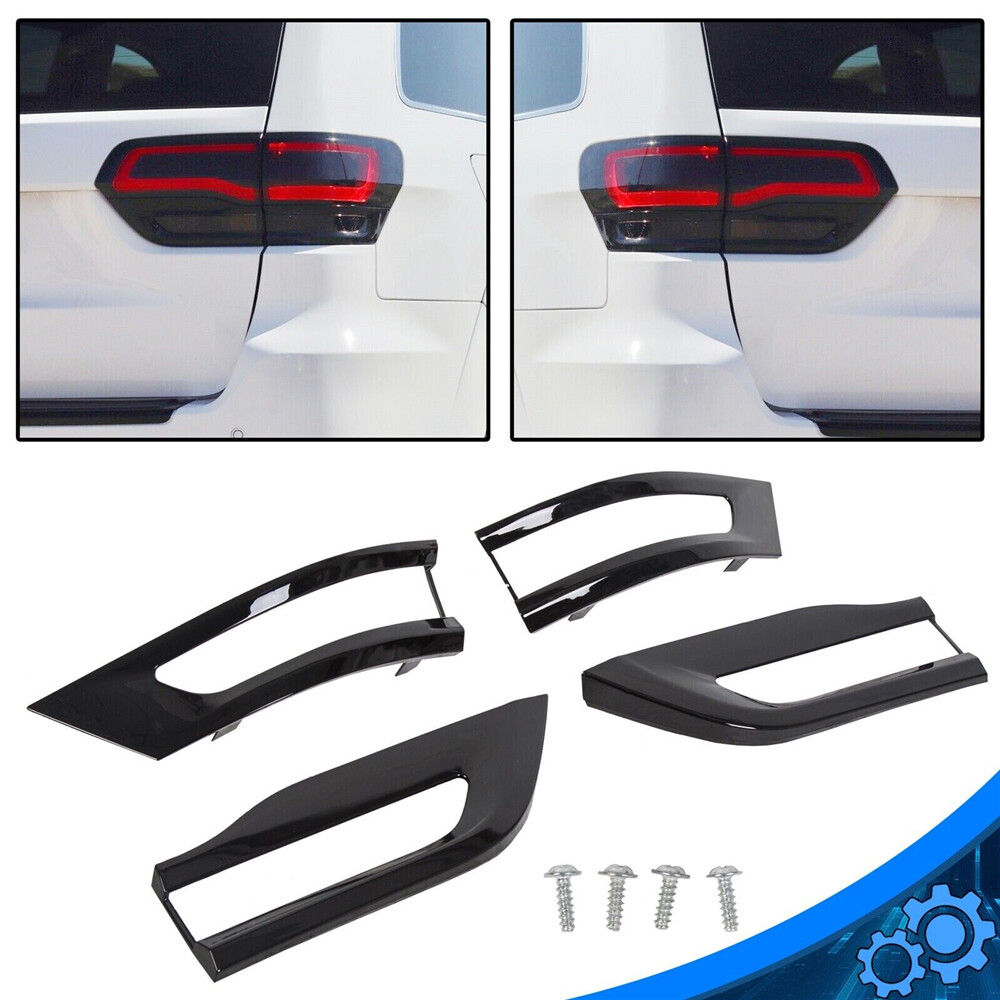 Gloss Black Tail Light Lamp Cover Trim Bezel For 2014-2021 Jeep Grand Cherokee
