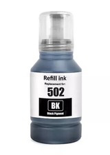 502 EcoTank Ink Black Ultra High Bottle 127 ml Compatible WITH EPSON  Sealed 