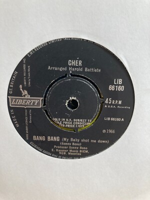 Cher Bang Bang (My Baby Shot Me Down) Classic Sixties Pop 7'' vinyl record