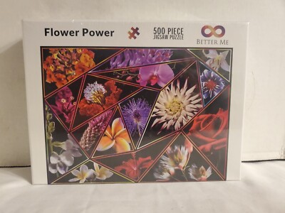2020 Better Me 500 Piece Jigsaw Puzzle Flower Power Size 19.3'' X 13.8''