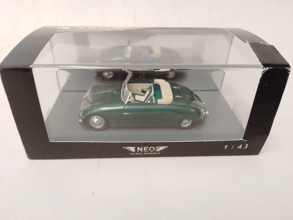Neo Porsche Special Sport cabrio metallic green 1948 1/43 46190 - Immagine 2 di 3