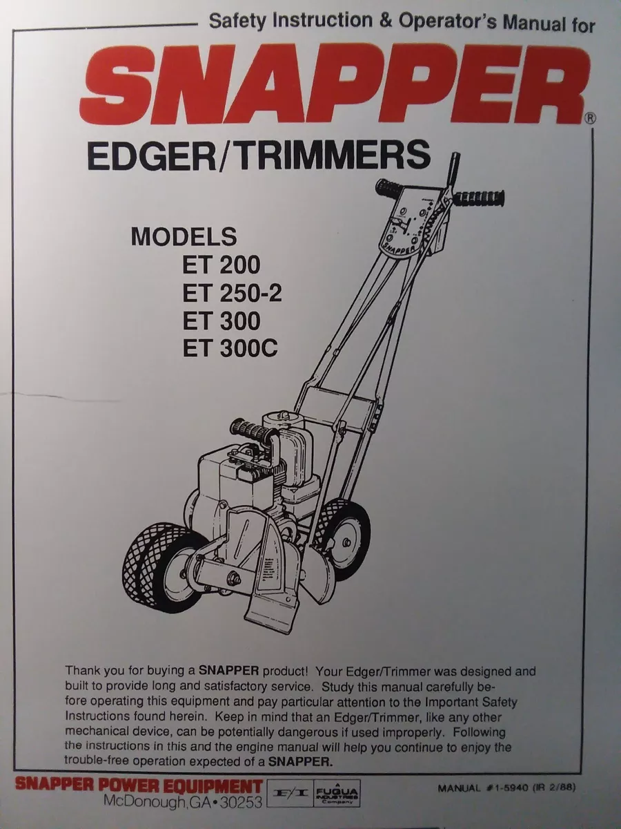 Snapper edger deals