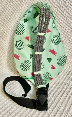 Kavu Mint and Pink Watermelon Sack Sling Crossbody Bag Kavu Green Pink Watermelon Polka Dot Sling | Mercari main image 4