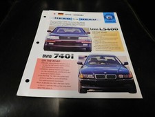 Lexus LS400 VS BMW 740i Comparison Literature Brochure w/ Photos
