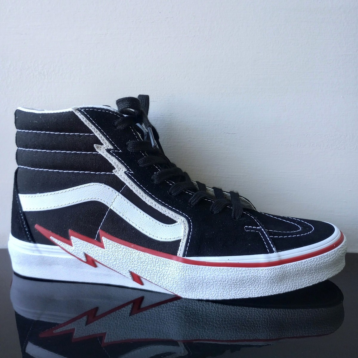Men’s Vans Sk8-hi bolt suede High-Top Sneakers - Black and Burgundy Sz 12 Vans Sk8- High Bolt - Port Royale for sale | eBay main image 2